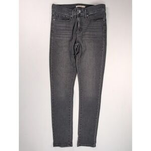 Levis 311 Shaping Skinny Jeans Womens 29 Gray Studded Outseam Mid Rise Stretch